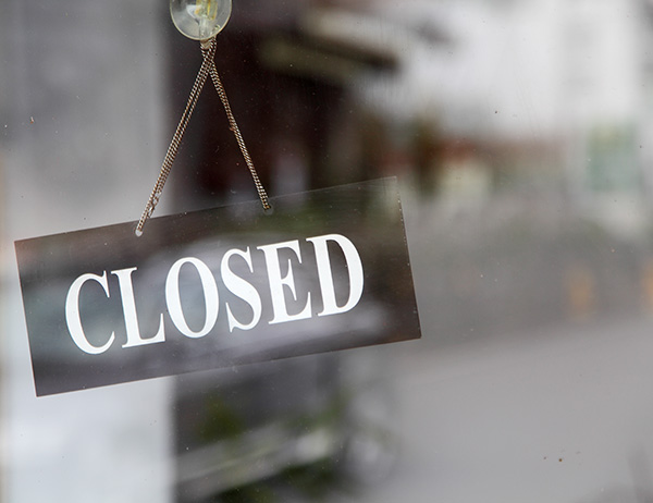 image of a closed sign